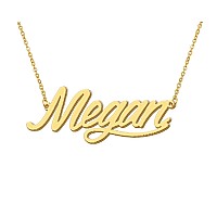 Aoloshow Megan Letters Name Necklace Link Chain Name Necklace New Mama Grandma Gift