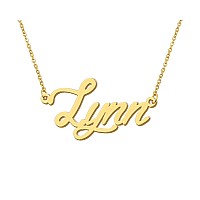 Aoloshow Lynn Mama Name Letter Necklace Layering Necklace Womens Jewelry Birthday Gifts