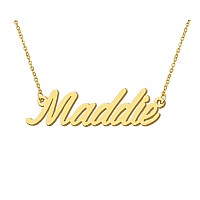 Aoloshow Maddie Gold Letter Name Necklace Letter Choker Necklace Womens Jewelry Birthday Gifts