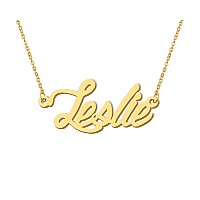 Aoloshow Leslie Mama Name Necklace Name Engraved Necklace Womens Jewelry Mothers Day Gift