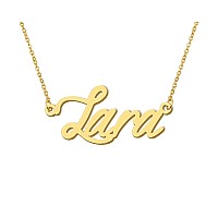 Aoloshow Lara New Mom Name Letter Necklace Letter Tag Necklace Womens Jewelry Gift For Sister