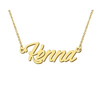 Aoloshow Kenna Mom Name Charm Necklace Name Charm Nameplate Womens Jewelry Gifts For Mothers