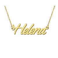 Aoloshow Helena Women Name Letter Necklace Monogram Name Necklace For Best Friend Christmas Gifts