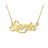 Aoloshow Sonia Name Necklaces Name Necklace Choker Womens Bridesmaid Jewelry Mother Gifts