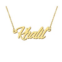 Gold Khalil Initial Name Necklace Mens Jewelry Mens Day Gifts