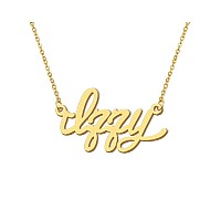 Aoloshow Izzy Women Charm Name Necklace Name Tag Necklaces For Best Friends