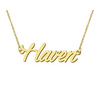 Aoloshow Haven Initials Name Necklace Name Spelling Necklace Womens Jewelry Gifts For Daughter