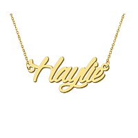 Aoloshow Haylie Necklace Initials Name Signature Name Necklace Womens Jewelry Christmas Gifts