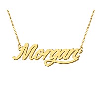 Aoloshow Morgan Mother Initial Name Necklace Name Monogram Necklace For Wife Valentines Day Gifts