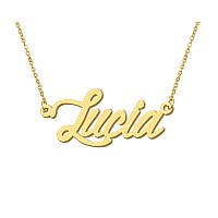 Aoloshow Lucia Mama Name Initials Necklace Layer Choker Name Necklace Womens Jewelry Graduation Gift