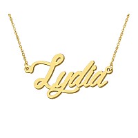 Aoloshow Lydia Mama Alphabet Name Necklace Choker Name Necklace Womens Jewelry Birthday Gift