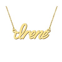 Aoloshow Irene Women Name Letters Necklace Name Script Necklace For Best Friend Graduation Gifts