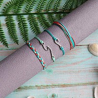 Huasai Vsco String Bracelets For Teen Girls Women Waterproof Boho Rope Bracelets Wave Surfer Bracelets Summer Beach Anklets11Pc