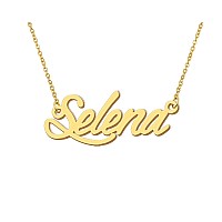 Aoloshow Selena Name Initials Necklace Name Necklace Chain For Family Best Friends Birthday Gifts