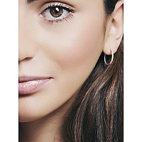 Big Gold Hoop Earrings For Women Hypoallergenic 925 Sterling Silver Post Thin Loop 14K Gold Plated Hoop Earrings Set For Girls