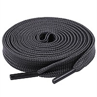 Olukssck 1 Pair Flat Shoe Laces For Sneakers 25 Wide Athletic Shoelaces Dark Grey 40 Inch102Cm