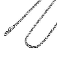 Giftall 8Mm Rope Chain Necklace Stainless Steel Men Chain Necklace Women Chains 24 Inches