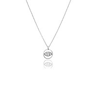 Lang Xuan Friendship Evil Eye Pendant Necklace Good Luck Compass Pendant Chain Necklace With Message Card Gift Card For Women