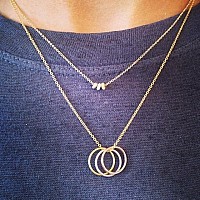 Lang Xuan Friendship Karma Necklace Good Luck Compass Pendant Chain Necklace With Message Card Gift Card For Women