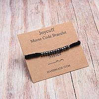 Joycuff Birthday Gifts For Friends Female Sister Morse Code Bracelets For Women Men Mothers Day Birthday Christmas Gifts Jewelry