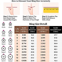 Hzman 8Mm Moon Star Sun Statement Ring Stainless Steel Boho Jewelry For Women Men Sliver Black 8