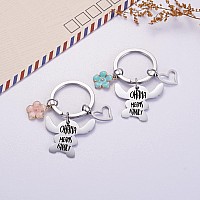 Ralukiia Stitch Keychain Ohana Means Family Key Ring Jewellery Gifts For Boys Girls Fans