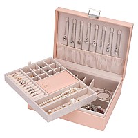 Ataimeisen Jewelry Organizer Box Travel Jewelry Box Storage Organizer Case Earring Ring Necklace Box Large Travel Jewelry Casepi