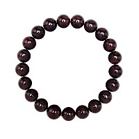 Adabele Real Natural Garnet Bracelet 8 Inch Stretch Gemstone Beaded Bracelet Chakras Healing Crystal Stone Jewelry Women Men Mom