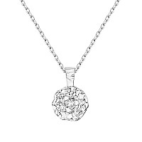 Pavoi 14K White Gold Plated Engraved Coin Pendant Byzantine Coin Necklace Bohemian Necklace Hammered Cz Pendant