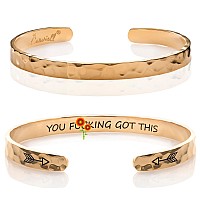 Carviell Bracelets Friend Gifts For Women Inspirational Gold Cuff Jewelry Relaxing Gifts For Friends Female Birthday Gifts F