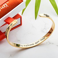 Carviell Bracelets Friend Gifts For Women Inspirational Gold Cuff Jewelry Relaxing Gifts For Friends Female Birthday Gifts F