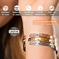 Carviell Bracelets Friend Gifts For Women Inspirational Gold Cuff Jewelry Relaxing Gifts For Friends Female Birthday Gifts F