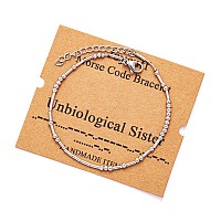 Joycuff Unbiological Sister Birthday Gifts For Friends Female Funny Gifts Morse Code Bracelets For Women Sister Birthday Christm