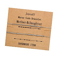 Joycuff Mother Daughter Gifts For Women Morse Code Bracelets For Women Mother Mom Mothers Day Birthday Christmas Stianless Steel