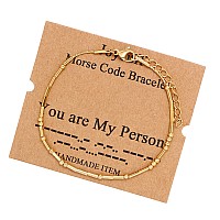 Joycuff You Are My Person Morse Code Bracelets For Women Girls Mother Daughter Friend Inspirational Motivational Encouragement S