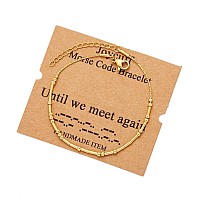 Joycuff Until We Meet Again Memorial Remembrance Sympathy Memory Morse Code Bracelets For Women Men Women Boys Girls In Memory O