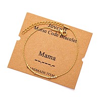 Joycuff Mama Gifts For Women Morse Code Bracelets For Women Mother Mom Mothers Day Birthday Christmas Stianless Steel Jewelry Gi