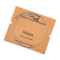 Joycuff Mama Gifts For Women Morse Code Bracelets For Women Mother Mom Mothers Day Birthday Christmas Stianless Steel Jewelry Gi