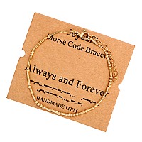 Joycuff Always And Forever Memorial Remembrance Sympathy Memory Morse Code Bracelets For Women Men Women Boys Girls In Memory Of