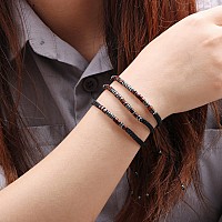 Joycuff Just Dance Friendship Gifts Morse Code Bracelets Gift For Men Women Girls Birthday Christmas Gifts Cord Wrap Wood Beads