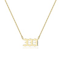 Tavuala Angel Number Necklace For Women 18K Gold Plated 000 111 222 333 444 555 666 777 888 999 Necklace Numerology Jewelry Go