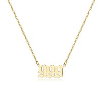 Tavuala Angel Number Necklace For Women 18K Gold Plated 000 111 222 333 444 555 666 777 888 999 Necklace Numerology Jewelry Go