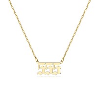 Tavuala Angel Number Necklace For Women 18K Gold Plated 000 111 222 333 444 555 666 777 888 999 Necklace Numerology Jewelry Go