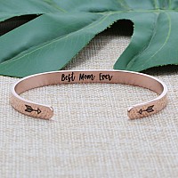 Joycuff Birthday Gifts For Mom Mother Inspirational Mothers Day Cuff Bracelet Best Mom Ever Mommy Christmas Rose Gold Jewelry M