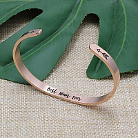 Joycuff Birthday Gifts For Mom Mother Inspirational Mothers Day Cuff Bracelet Best Mom Ever Mommy Christmas Rose Gold Jewelry M