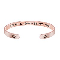 Joycuff Gifts For Wife Inspirational Bracelets For Girlfriend Lover Love Jewelry Christmas Valentines Day Gift Saying You Will