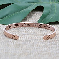 Joycuff Gifts For Wife Inspirational Bracelets For Girlfriend Lover Love Jewelry Christmas Valentines Day Gift Saying You Will