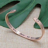 Joycuff Gifts For Wife Inspirational Bracelets For Girlfriend Lover Love Jewelry Christmas Valentines Day Gift Saying You Will