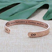 Joycuff Mothers Day Gifts For Mom Mama Mommy Inspirational Rose Gold Cuff Bracelet Christmas Encouragement Engraved Mother Son J