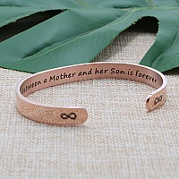 Joycuff Mothers Day Gifts For Mom Mama Mommy Inspirational Rose Gold Cuff Bracelet Christmas Encouragement Engraved Mother Son J